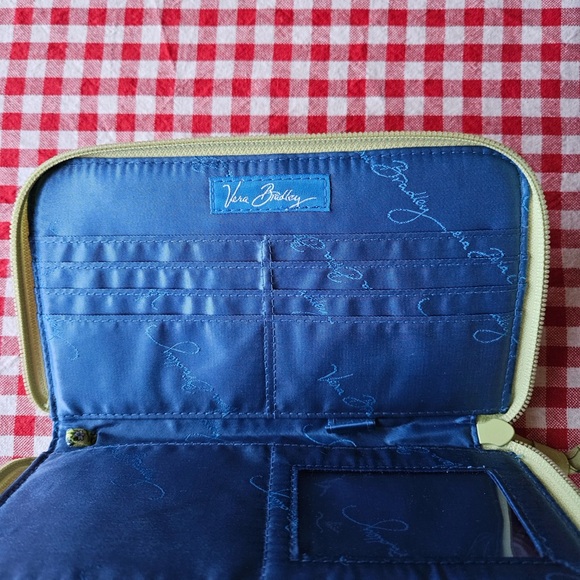 Vera Bradley Green and Blue Floral Quilted Wallet - Picture 6 of 6